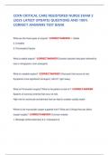 CCRN CRITICAL CARE REGISTERED NURSE EXAM 2 &lpar;2025 LATEST UPDATE&rpar; QUESTIONS AND 100&percnt; CORRECT ANSWERS TEST BANK