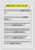 OREGON LAW EXAM 