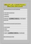 OREGON LAWS&comma; RULES AND  REGULATIONS OREGON TATTOO  EXAM QUESTIONS AND ANSWERS    &bull;