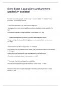 Gero Exam 1 questions and answers graded A&plus; updated