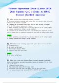 Hazmat Operations Exam &lpar;Latest 2025&sol; 2026 Update&rpar; Q&sol;A &vert; Grade A&vert; 100&percnt; Correct &lpar;Verified Answers&rpar;