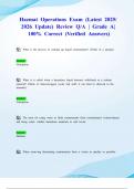 Hazmat Operations Exam &lpar;Latest 2025&sol; 2026 Update&rpar; Review Q&sol;A &vert; Grade A&vert; 100&percnt; Correct &lpar;Verified Answers&rpar;