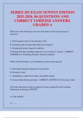 Series 201 Exam &ndash; Newest Edition 2025&ndash;2026 &vert; 86 Verified Questions and Correct Answers &vert; Graded A