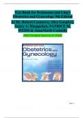 Test Bank for Beckmann and Ling's Obstetrics and Gynecology 9th Edition by Dr&period; Robert Casanova&comma; Alice Goepfert&comma; Nancy A&period; Hueppchen&comma; PATRICE M&period; WEISS & AnnaMarie Connolly 100&percnt; Verified Answers&vert; A&plus; PASS