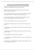 L201 FINAL EXAM UPDATED QUESTIONS AND ANSWERS