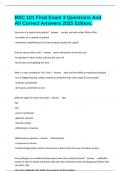 BSC 101 Final Exam 3 Questions And All Correct Answers 2025 Edition&period;