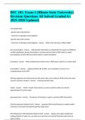 BSC 101&colon; Exam 2 &lpar;Illinois State University&rpar; Revision Questions All Solved Graded A&plus; 2025-2026 Updated&period;