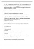 ORACLE PROCUREMENT CERTIFICATION 2025 EXAM QUESTIONS AND ANSWERS