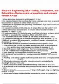 Electrical Engineering Q&A &ndash; Safety&comma; Components&comma; and Calculations Review exam set questions and answers verified A&plus; tips&period;pdf