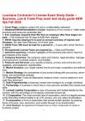 Louisiana Contractor&rsquo;s License Exam Study Guide &ndash; Business&comma; Law & Trade Prep exam test study guide NEW tips Fall 2025&period;pdf
