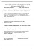 NFPA ADVANCED HAZWOPER AWARENESS &lpar;MODULE III&rpar; UPDATED ACTUAL QUESTIONS AND
