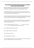 NFPA ADVANCED HAZWOPER AWARENESS &lpar;MODULE II&rpar; UPDATED ACTUAL QUESTIONS AND