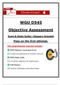 WGU D545 Objective Assessment 2025 &vert; Exam & Study Guide with Glossary Included