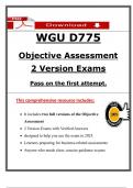WGU D775 Objective Assessment 2025 &mdash; &lpar;2 Set Exams&rpar; Questions with Verified Answers &vert; Instant PDF Download