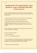 Fundamentals ATI Content Mastery Series  Questions - Exam 1 2025&sol;2026 With 100&percnt;  Correct Answers
