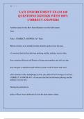 LAW ENFORCEMENT EXAM 140  QUESTIONS 2025&sol;2026 WITH 100&percnt;  CORRECT ANSWERS