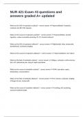 NUR 421 Exam &num;3 questions and answers graded A&plus; updated