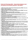 Endocrine Physiology Q&A &ndash; Study Guide & Review exam set questions and answers graded A&plus; tips NEW&excl;&excl;&excl;&period;pdf