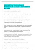 PSY 263 Final Review Exam 3 Questions All Answered Correct Rated A&plus; 2025&period;