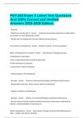  PSY-263 Exam 4 Latest Test Questions And 100&percnt; Correct and Verified Answers 2025-2026 Edition&period;