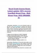 Excel crash course exam latest update 100 score from wall street prep 