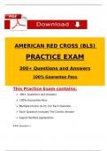 Pass Your &lpar;2025 &sol; 2026&rpar; American Red Cross BLS Exam with this 300&plus; Practice Qs and Ans with Explanation&comma; Verified Revised Practice Exam