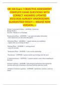 NR 326 Exam 1 OBJECTIVE ASSESSMENT COMPLETE EXAM QUESTIONS WITH CORRECT ANSWERS UPDATED 2025&sol;2026 ALREADY GRADED&vert;&vert;100&percnt; GUARANTEED PASS&excl;&excl;&excl;<<BRAND NEW VERSION>>