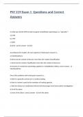 PSY 219 Exam 1  Questions and Correct Answers