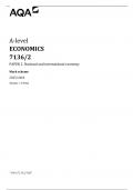 AQA A-Level Economics 7136&sol;2 Paper 2 Mark Scheme