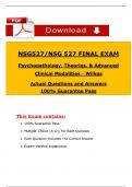 NSG 527 Final Exam &lpar;Latest 2025 &sol; 2026&rpar; Questions and Answers with Verified Rationales&comma; 100&percnt; Guarantee Pass - Wilkes