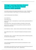 Portage Learning Nutrition Exam 3 Questions and Already Passed Answers 2025 Updated&period;
