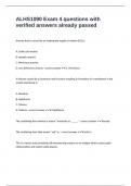 ALHS1090 Exam 4 questions with verified answers already passed