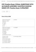 CPC Practice Exam 3 EXAM&comma; QUESTIONS WITH ACCURATE ANSWERS &vert; MULTIPLE CHOICES &vert;2025&excl;&excl; CPC Practice Exam 3 UPDATED&excl;&excl;