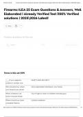 Firearms ILEA 25 Exam Questions & Answers&comma; Well Elaborated &vert; Already Verified Test &vert;100&percnt; Verified solutions &vert; 20252026 Latest&excl;