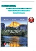 Solution Manual For Auditing & Assurance Services&colon; A Systematic Approach&comma; 12th Edition By William Messier Jr&comma; Steven Glover&comma; Verified Chapters 1 - 21&comma; Complete Newest Version