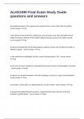 ALHS1090 Final Exam Study Guide questions and answers