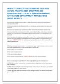 WGU C777 OBJECTIVE ASSESSMENT 2025-2026 ACTUAL PRACTICE TEST BANK WITH 350 QUESTIONS AND CORRECT VERIFIED ANSWERS&sol; C777 OA WEB DEVELOPMENT APPLICATIONS &lpar;MOST RECENT&excl;&rpar;