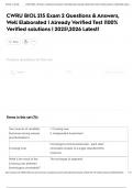 CWRU BIOL 215 Exam 2 Questions & Answers&comma; Well Elaborated &vert; Already Verified Test &vert;100&percnt; Verified solutions &vert; 20252026 Latest&excl;