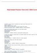 Real Estate Practice Test Unit 1 With Correct Answers