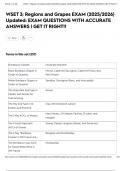 WSET 3&colon; Regions and Grapes EXAM &lpar;2025&sol;2026&rpar; Updated&colon; EXAM QUESTIONS WITH ACCURATE ANSWERS &vert; GET IT RIGHT&excl;&excl;