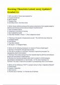 Nursing Theorists Latest 2025 Update&excl;&excl;&excl; Exam Graded A&plus;&period;pdf