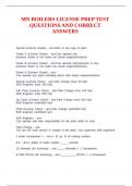 MN BOILERS LICENSE PREP TEST QUESTIONS AND CORRECT ANSWERS