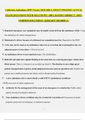 California Ambulance DMV Exam &vert; 2025-2026 LATEST UPDATED &vert; ACTUAL EXAM QUESTIONS WITH SOLUTIONS &vert; 100&percnt; RATED CORRECT &vert; 100&percnt; VERFIED SOLUTIONS &vert; ALREADY GRADED A&plus;