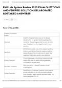 FNP Leik System Review 2025 EXAM QUESTIONS AND VERIFIED SOLUTIONS &vert;ELABORATED &DETAILED ANSWERS&excl;&excl;