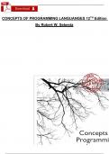 Concepts of Programming Languages, Global Edition, 12th Edition - Sebesta Solution Manual - All 16 Chapters Covered