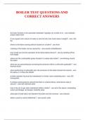 BOILER TEST QUESTIONS AND CORRECT ANSWERS