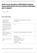 EMD Course Questions &lpar;2025&sol;2026&rpar; Updated&colon; EXAM QUESTIONS WITH ACCURATE ANSWERS &vert; GET IT RIGHT&excl;&excl;