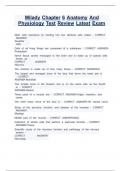 Milady Chapter 6 Anatomy And Physiology Test Review Latest Exam 
