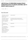 ARE 112 Exam &num;1 &lpar;2025&sol;2026&rpar; Updated&colon; EXAM QUESTIONS WITH ACCURATE ANSWERS &vert; GET IT RIGHT&excl;&excl; ARE 112 Exam &num;1