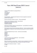 Nurs 100 Final Exam 2025 Correct  Answers